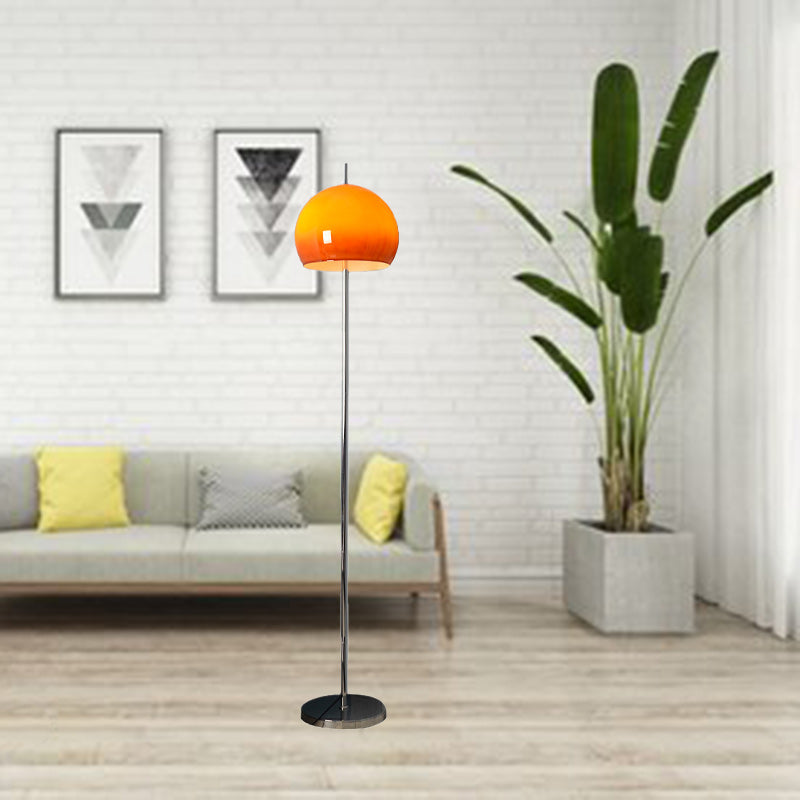 Modern Mid-Century Floor Lamp | Mushroom Acrylic Shade Standing Lamp