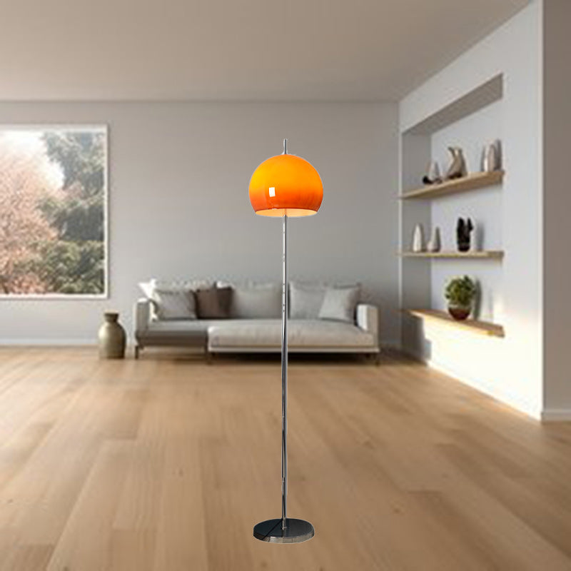 Modern Mid-Century Floor Lamp | Mushroom Acrylic Shade Standing Lamp