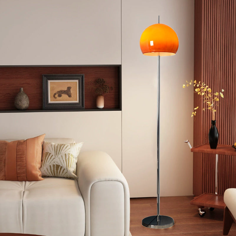 Modern Mid-Century Floor Lamp | Mushroom Acrylic Shade Standing Lamp
