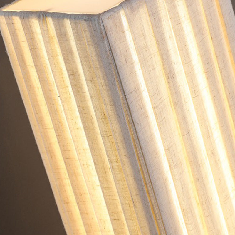Traditional Japanese Walnut Column LED Floor Lamp