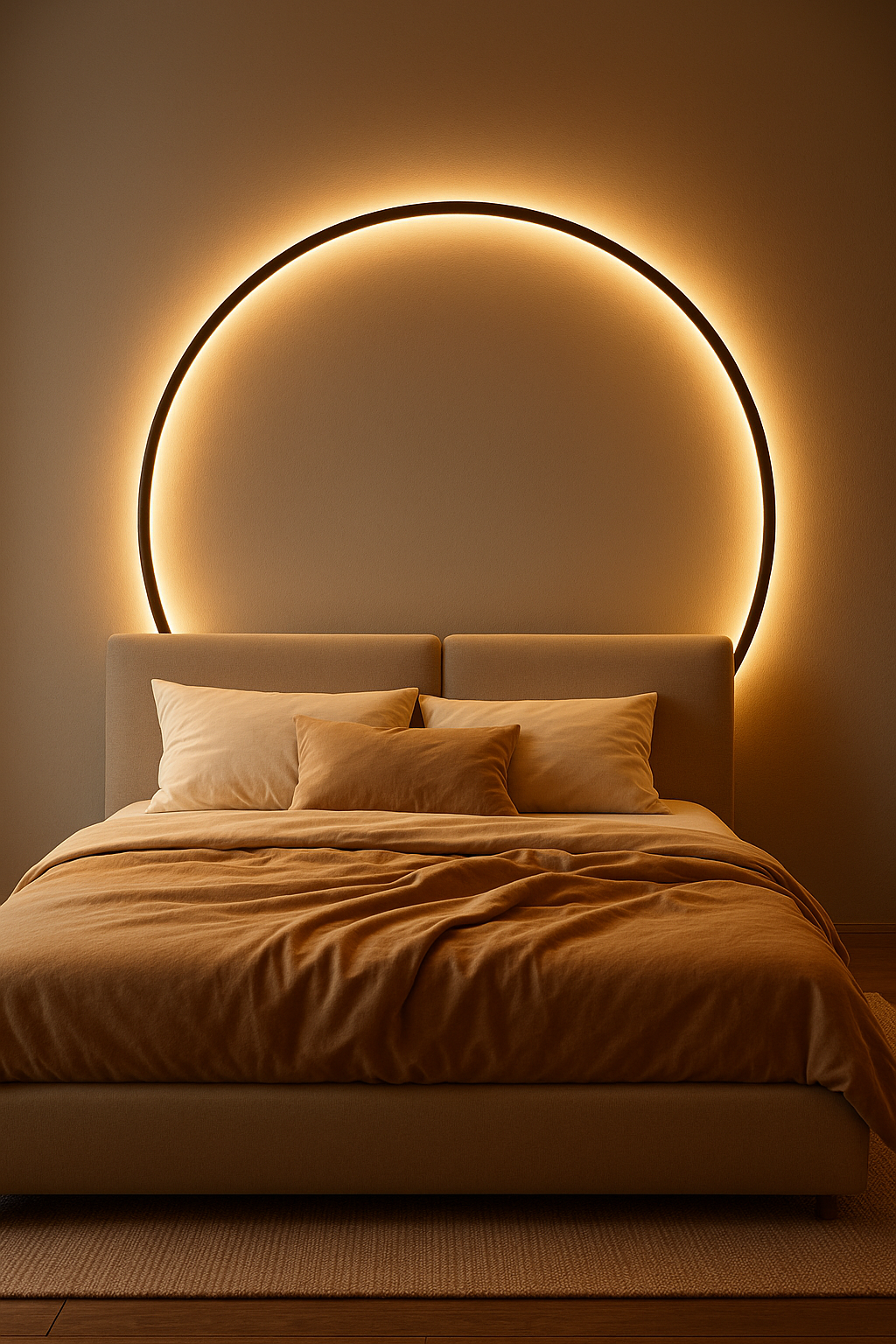AUREA | Large LED Ring Wall Sconce - Modern Halo Ambient Light