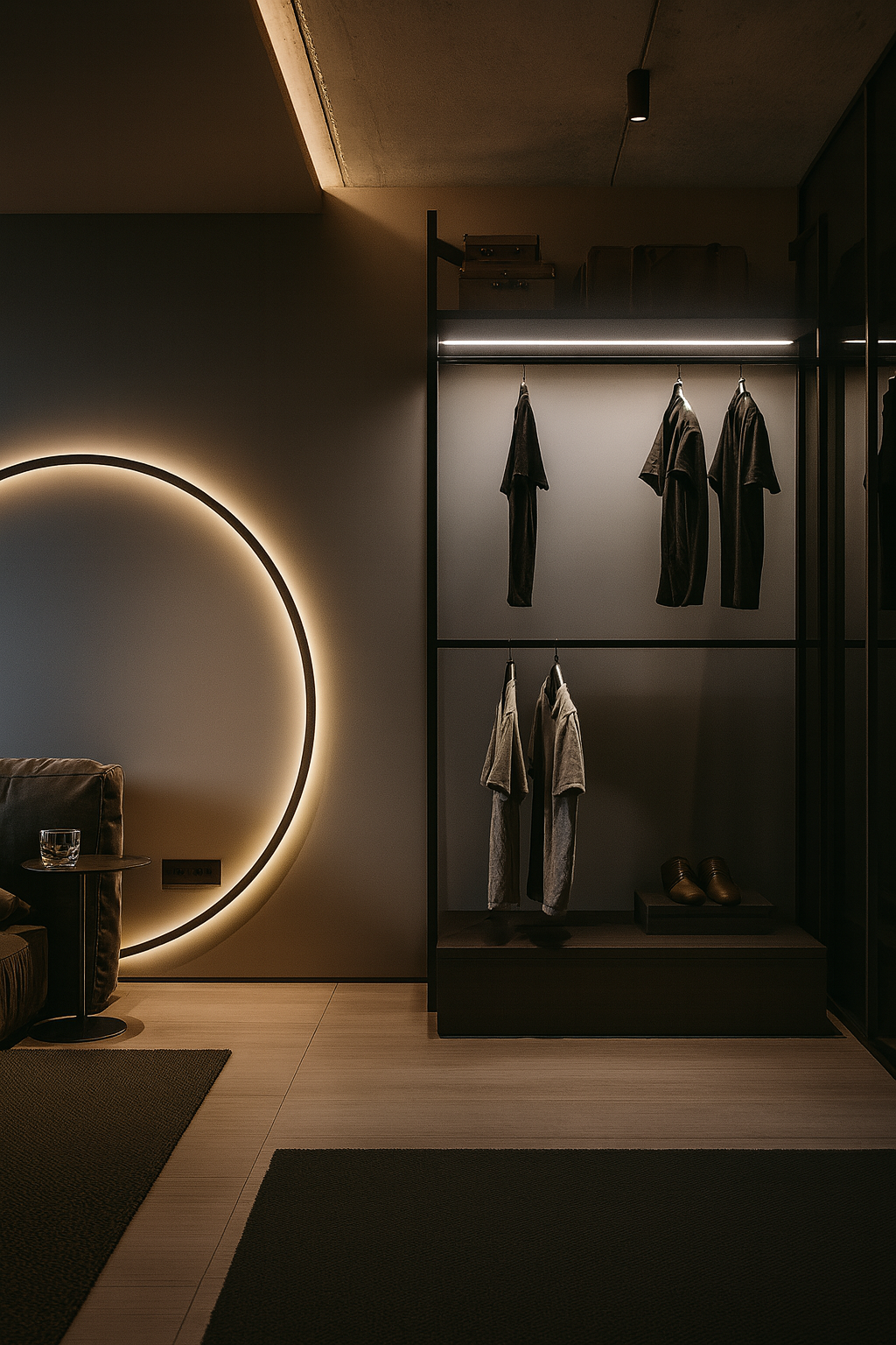 AUREA | Large LED Ring Wall Sconce - Modern Halo Ambient Light