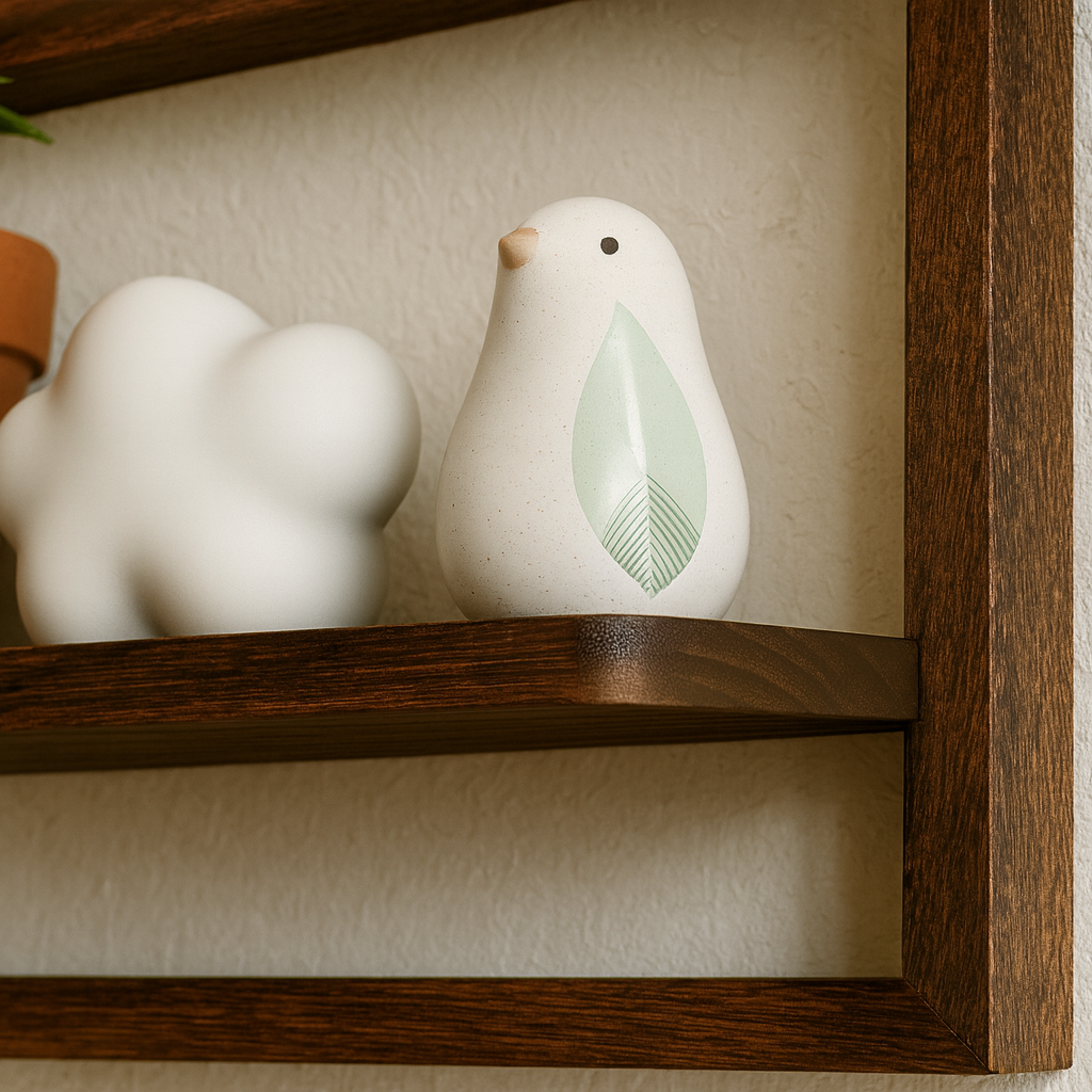 ISAK | Floating Wall Shelf - Modern Geometric Wood Display