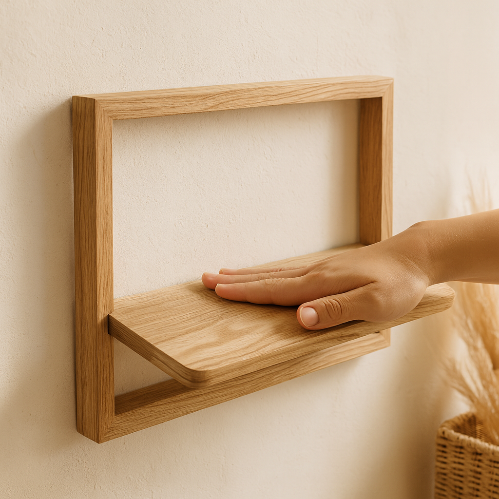 ISAK | Floating Wall Shelf - Modern Geometric Wood Display