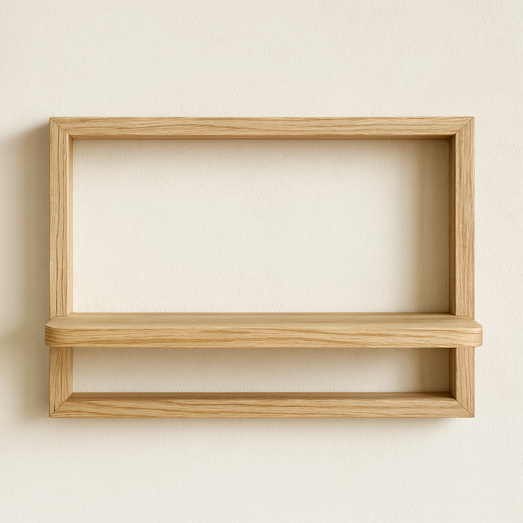 ISAK | Floating Wall Shelf - Modern Geometric Wood Display