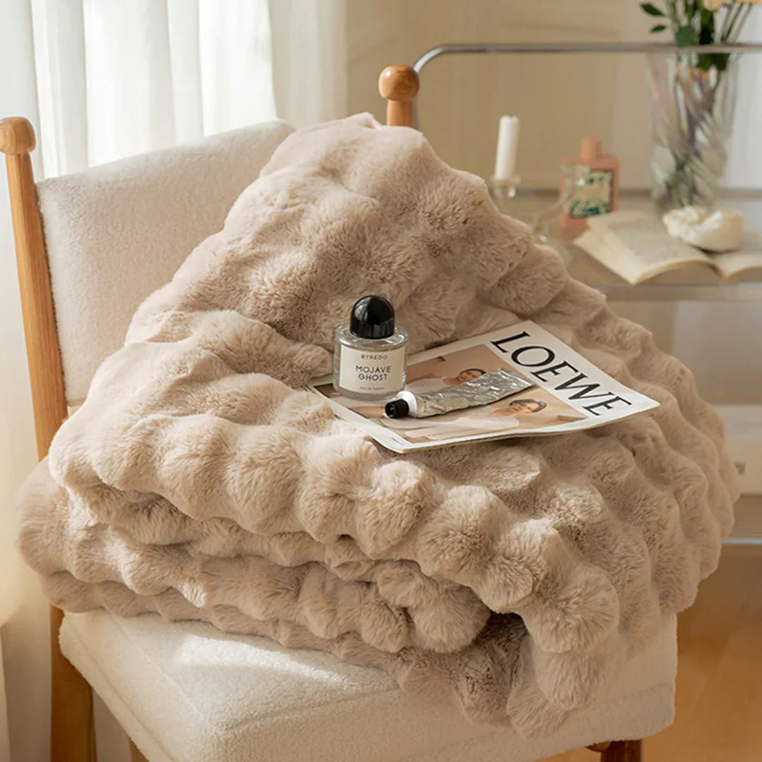 Luxury Rabbit Faux Fur Throw Blanket | Ultra-Soft Plush Blanket