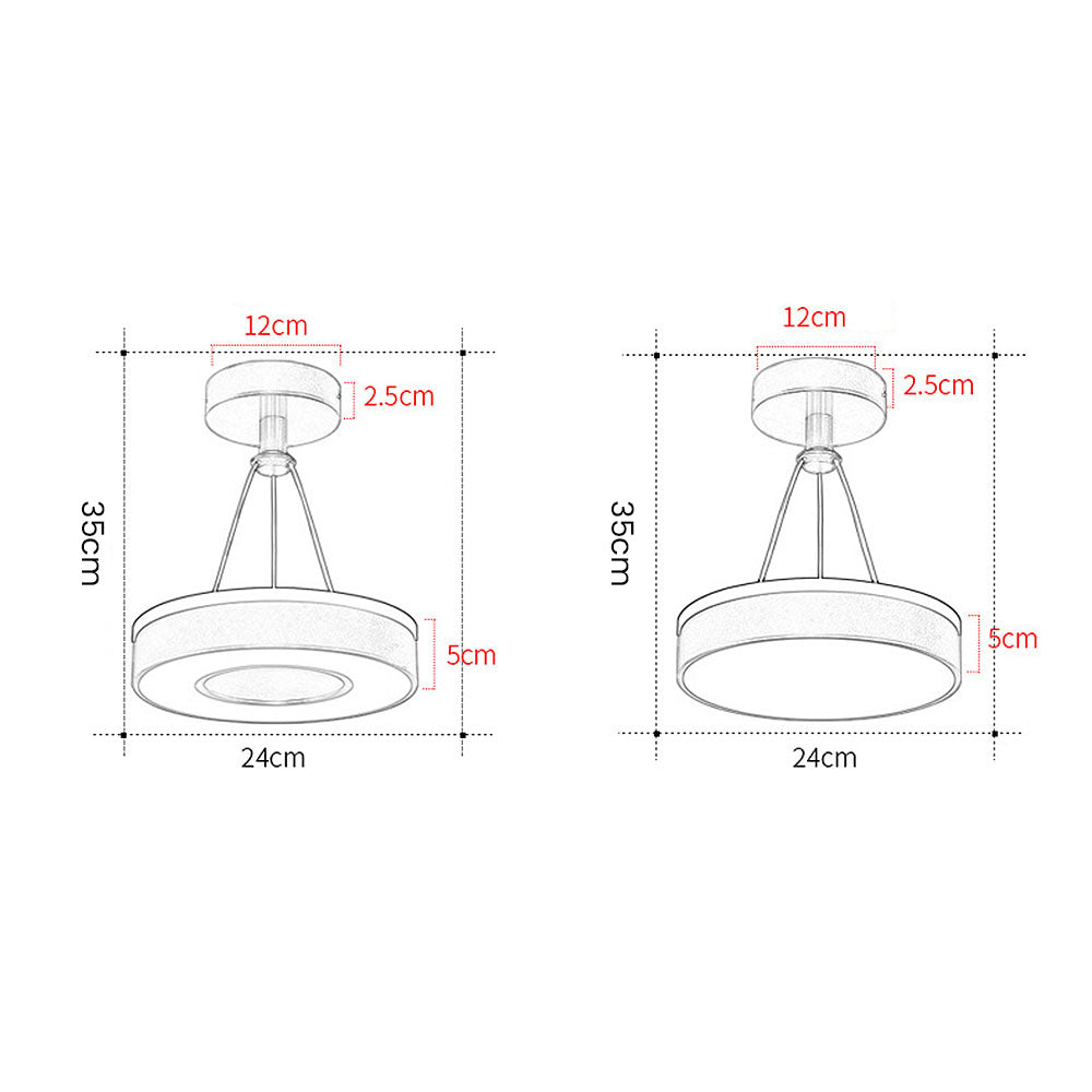 Modern LED Pendant Light Metal Single or Cluster