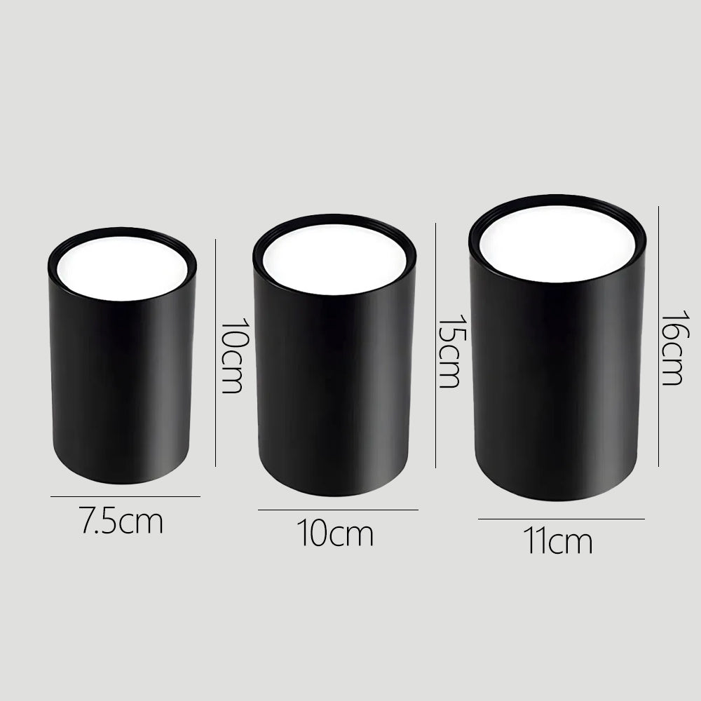 Modern Aluminum LED Downlight - Cylindrical Flush Mount Ceiling Light