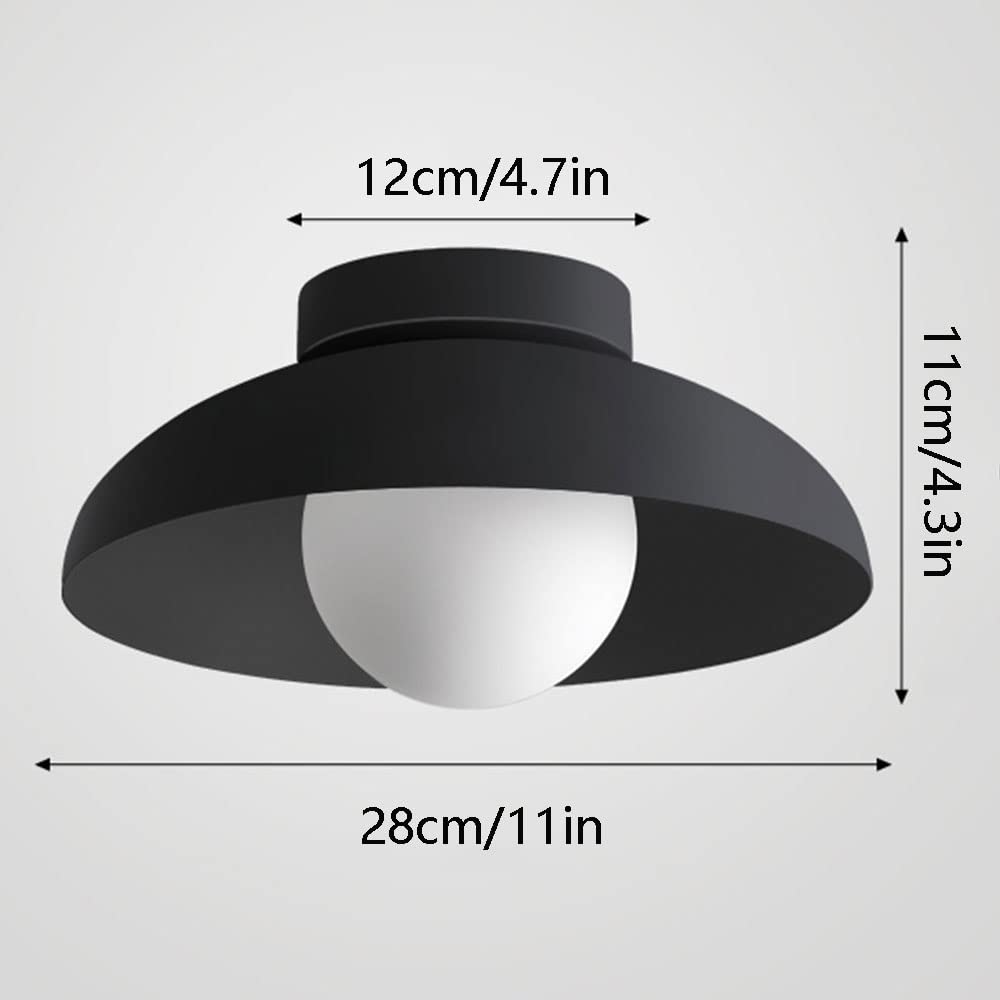Modern White Dome Flush Mount Ceiling Light Minimalist