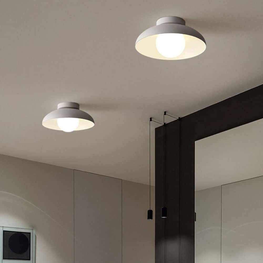 Modern White Dome Flush Mount Ceiling Light Minimalist