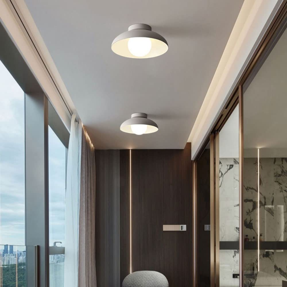 Modern White Dome Flush Mount Ceiling Light Minimalist