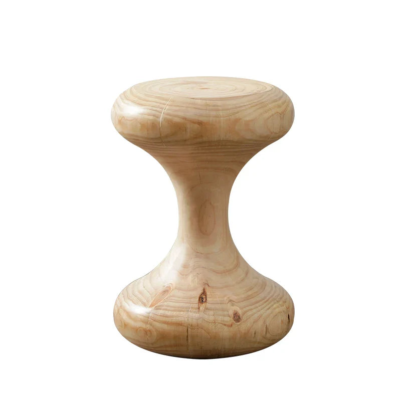 Natural Wooden Side Table | Solid Wood Accent Table for Living Room