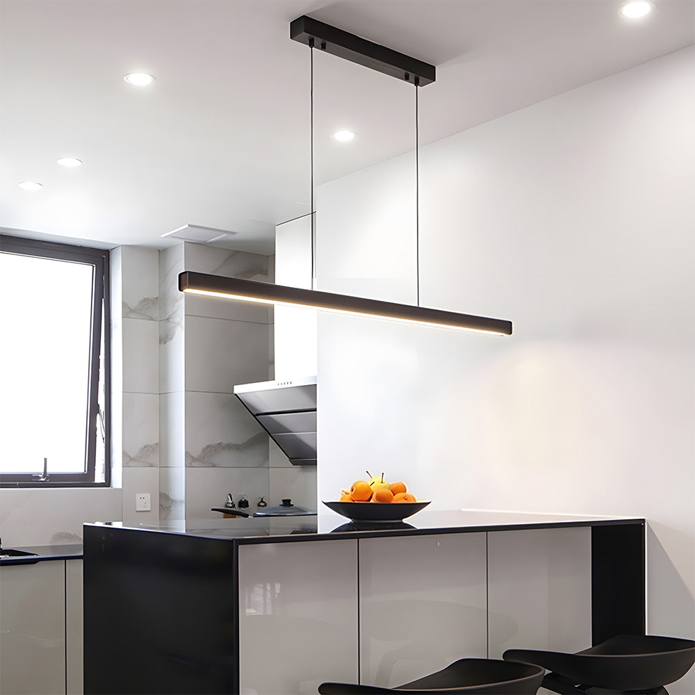 LineaLux – Minimalist LED Pendant Light in Iron for Modern Interiors and kitchen