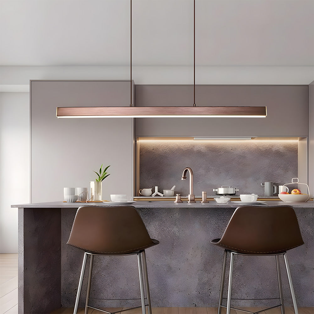 LineaLux – Minimalist LED Pendant Light in Iron for Modern Interiors and kitchen