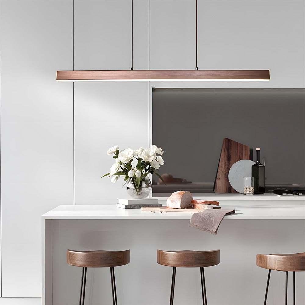 LineaLux – Minimalist LED Pendant Light in Iron for Modern Interiors and kitchen