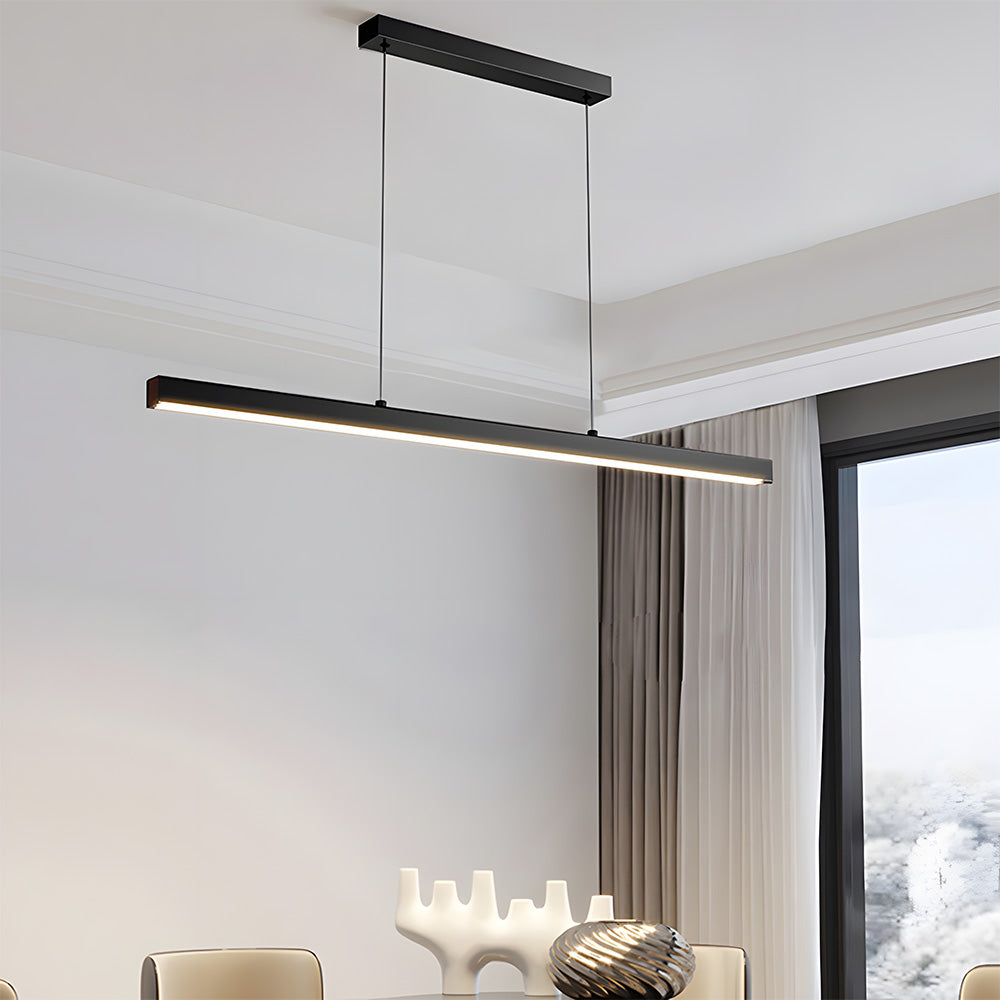 LineaLux – Minimalist LED Pendant Light in Iron for Modern Interiors and kitchen