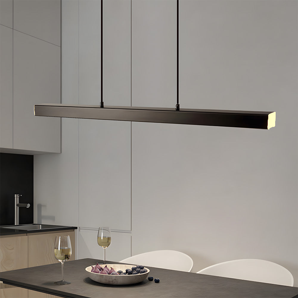 LineaLux – Minimalist LED Pendant Light in Iron for Modern Interiors and kitchen