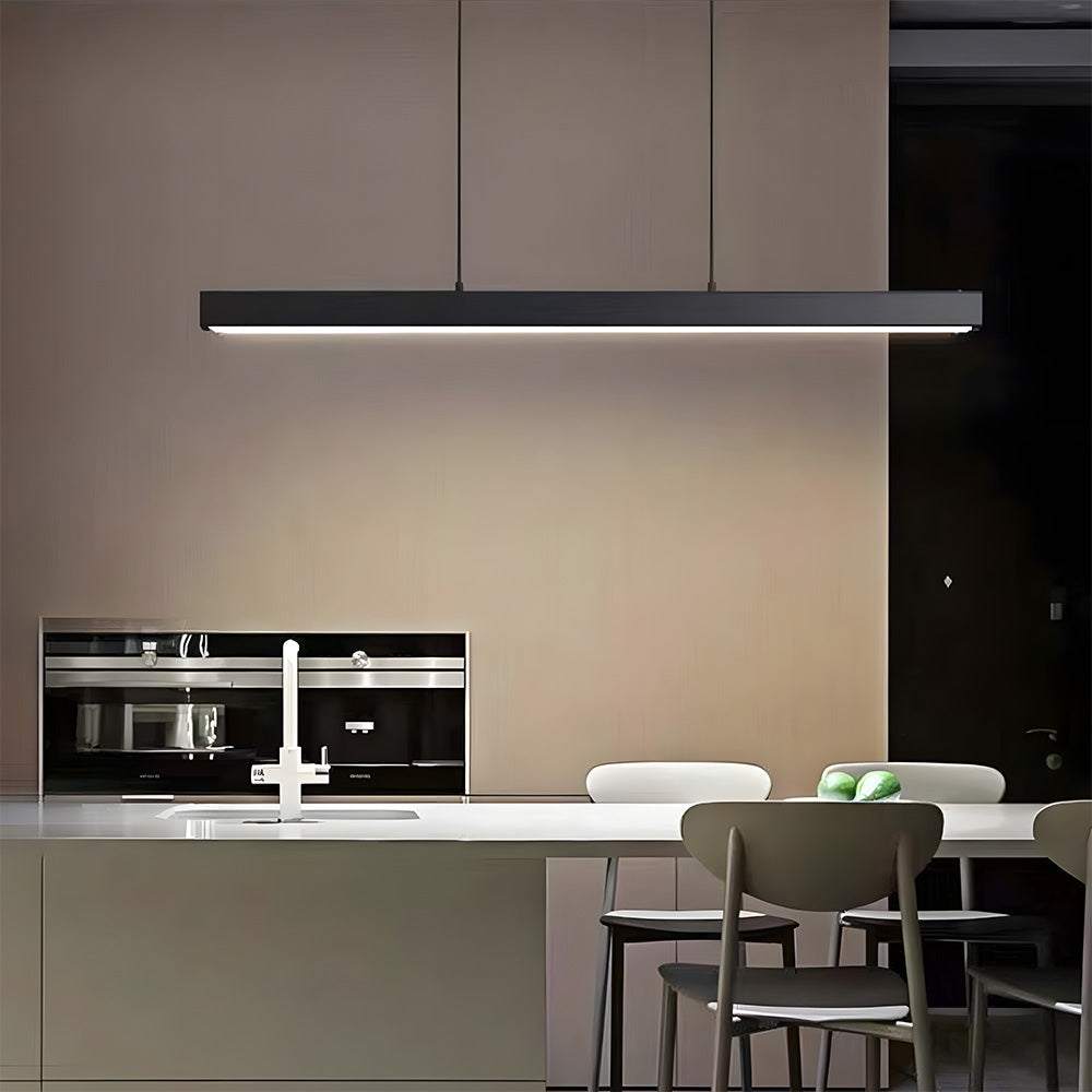 LineaLux – Minimalist LED Pendant Light in Iron for Modern Interiors and kitchen