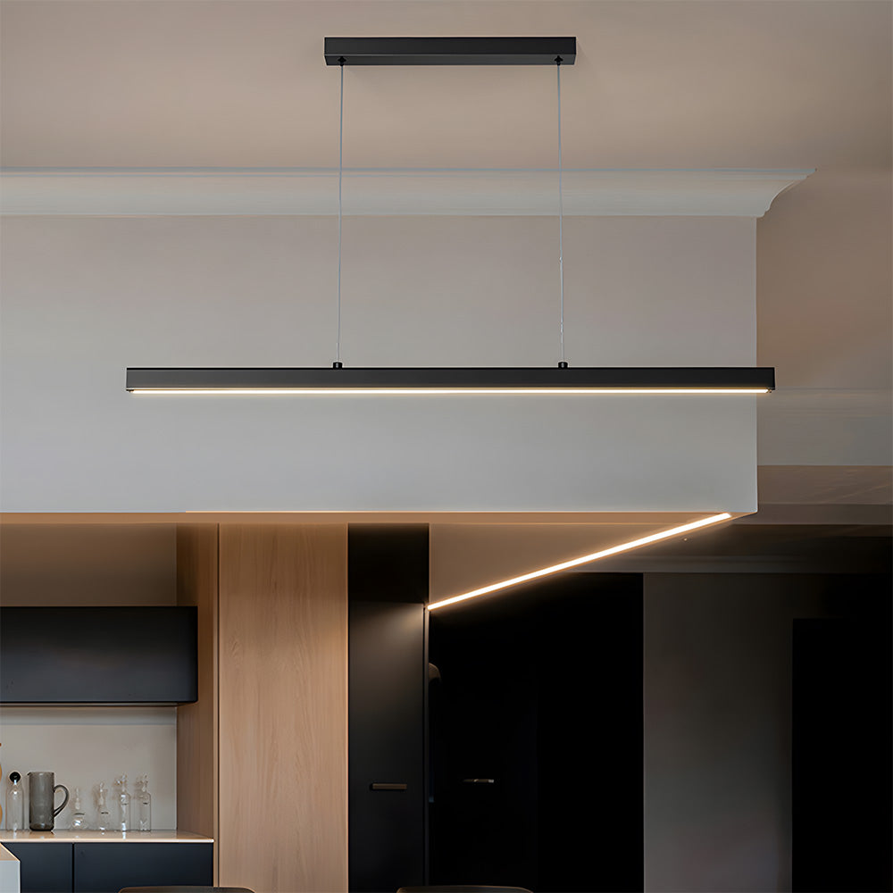 LineaLux – Minimalist LED Pendant Light in Iron for Modern Interiors and kitchen