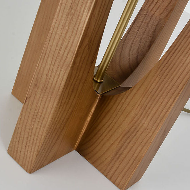 Modern Fabric Wood Standing Floor Lamp