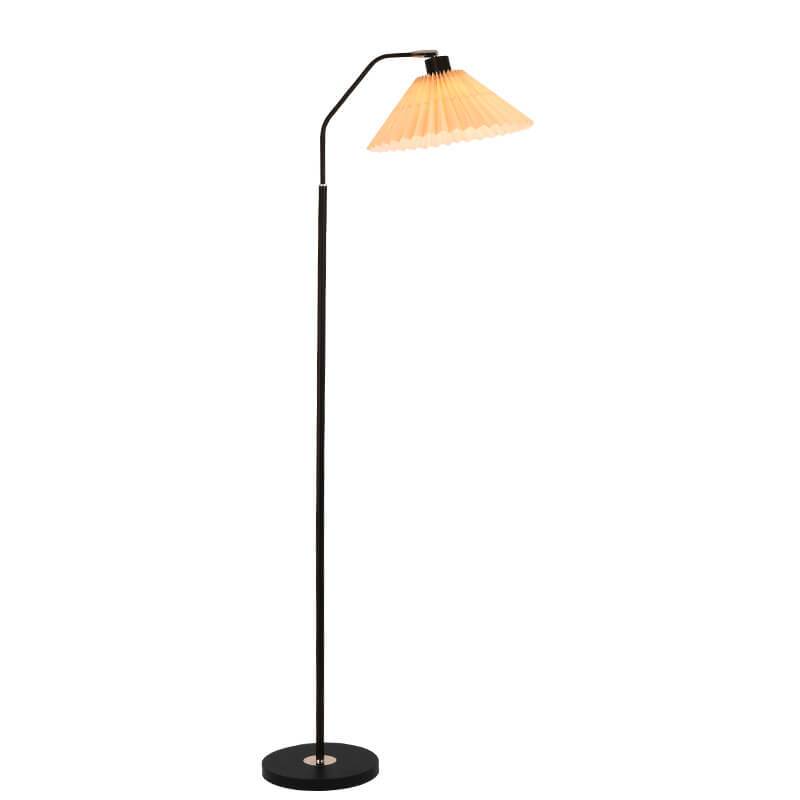 Modern Pleated Fabric Floor Lamp | Minimalist Standing Light for Bedroom & Living Room