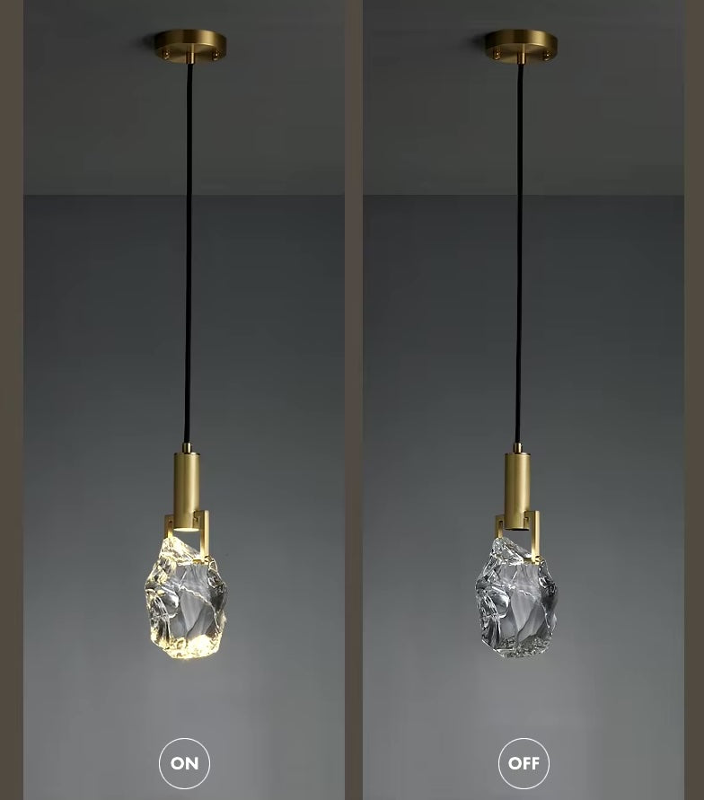 Modern Crystal Pendant Light | Luxury Hanging Ceiling Lamp for Dining Room, Kitchen & Living Room