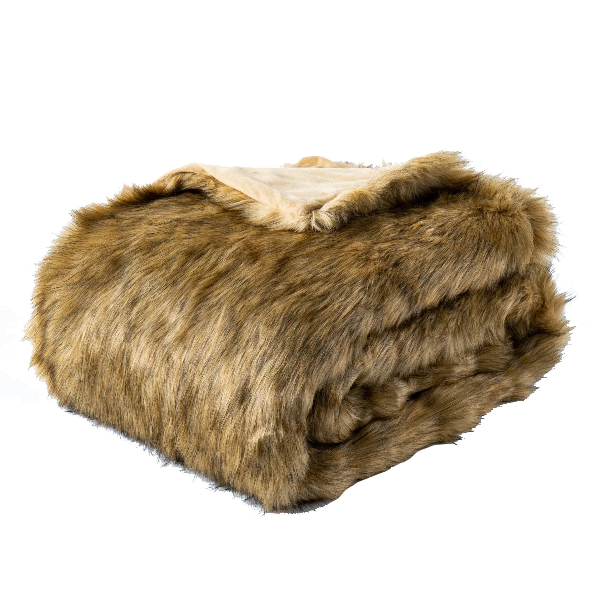 Luxury Fox Faux Fur Throw Blanket | Soft Plush Decorative Blanket