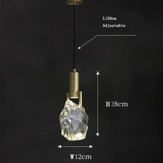 Modern Crystal Pendant Light | Luxury Hanging Ceiling Lamp for Dining Room, Kitchen & Living Room