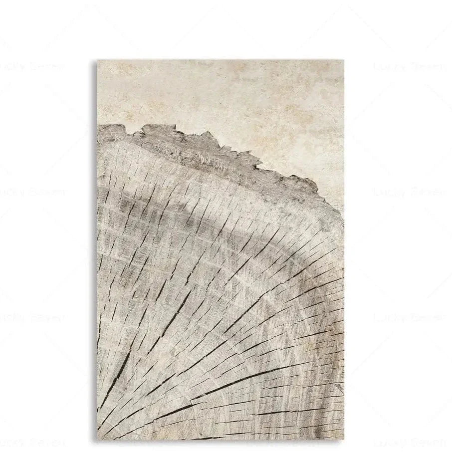 Tree Rings Abstract Canvas Wall Art | Modern Nature-Inspired Painting
