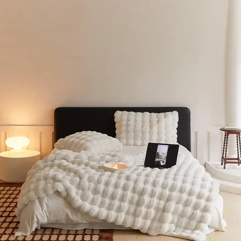 Luxury Rabbit Faux Fur Pillow Cover | Soft Plush Throw Cushion Cover