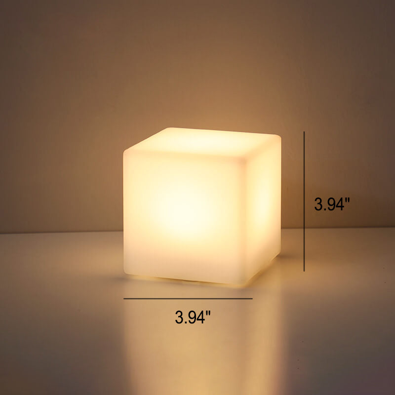 Modern Geometric Remote-Control LED Night Light – Creative Decorative Table Lamp