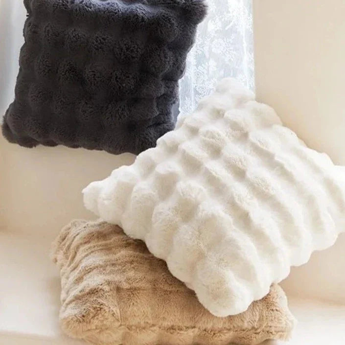 Luxury Rabbit Faux Fur Pillow Cover | Soft Plush Throw Cushion Cover