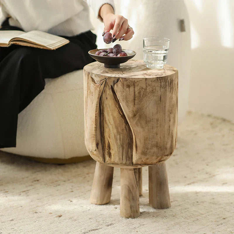 Vintage Wooden Display Stand | Rustic Wood Pedestal