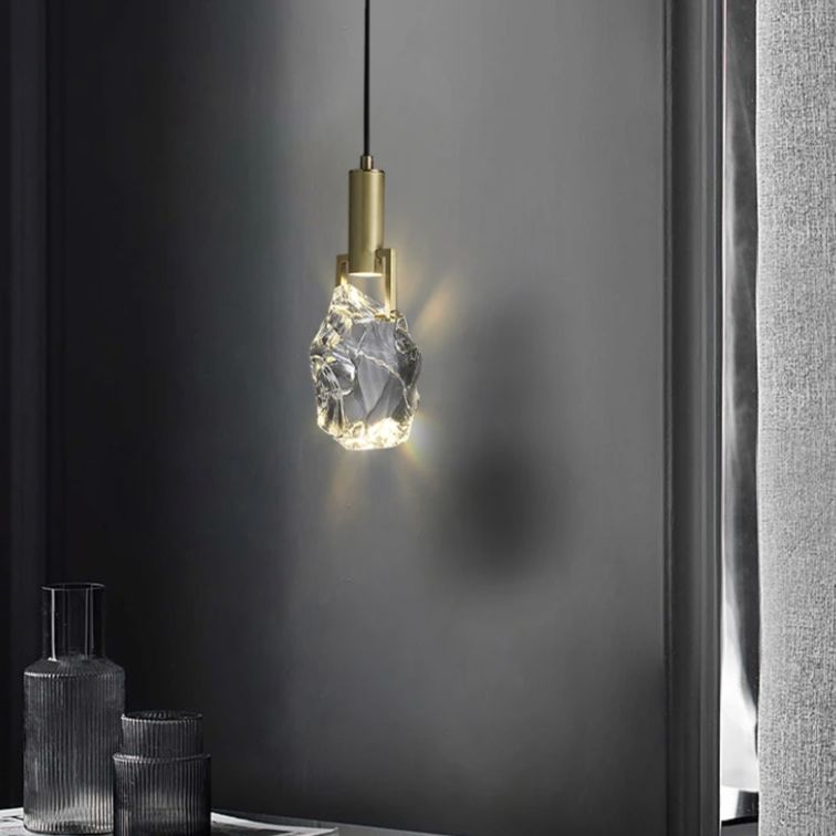 Modern Crystal Pendant Light | Luxury Hanging Ceiling Lamp for Dining Room, Kitchen & Living Room