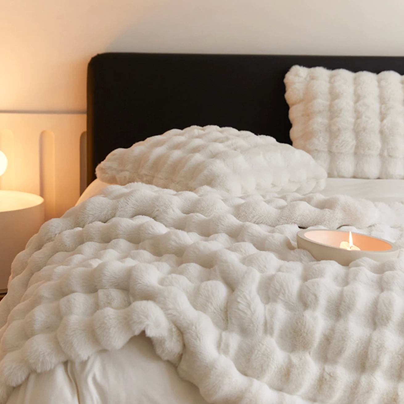 Luxury Rabbit Faux Fur Throw Blanket | Ultra-Soft Plush Blanket