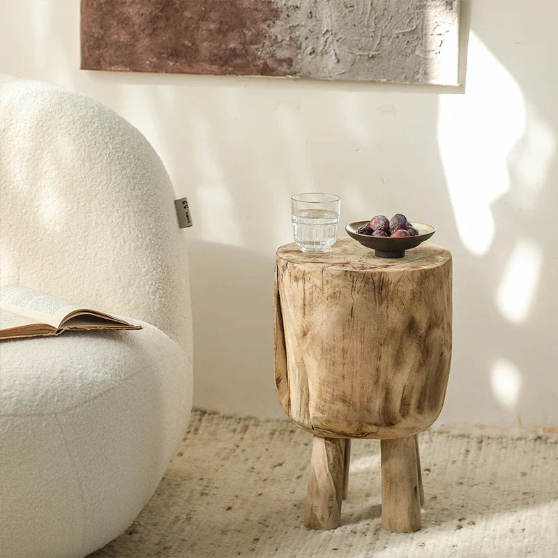 Vintage Wooden Display Stand | Rustic Wood Pedestal