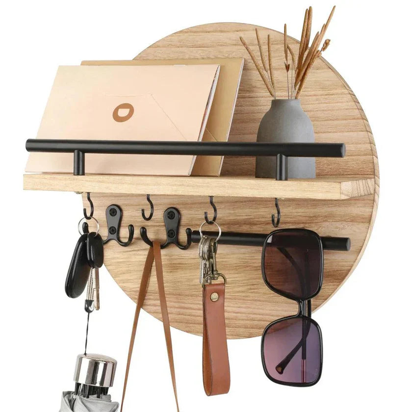 KeyNest – Stylish Wooden Key Holder | Modern Wall-Mounted Key Rack