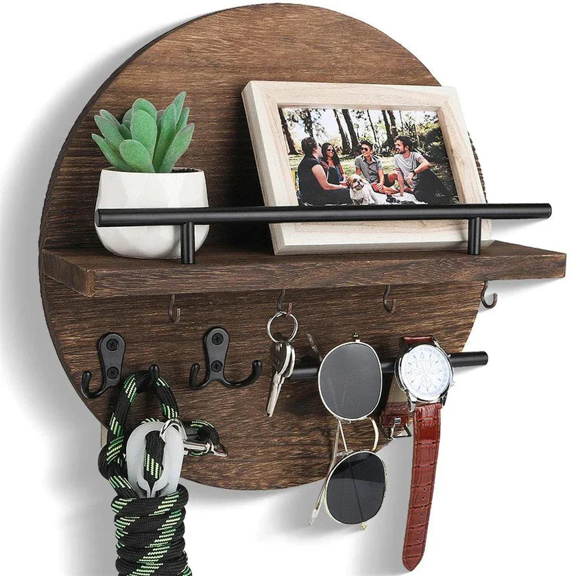 KeyNest – Stylish Wooden Key Holder | Modern Wall-Mounted Key Rack