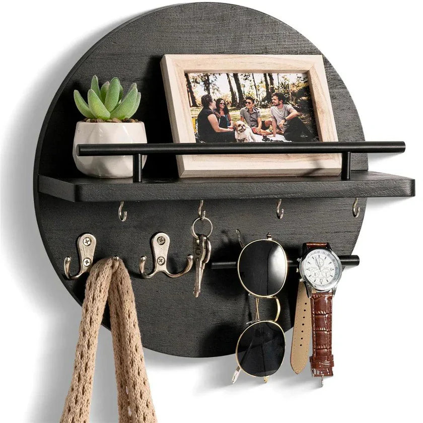 KeyNest – Stylish Wooden Key Holder | Modern Wall-Mounted Key Rack