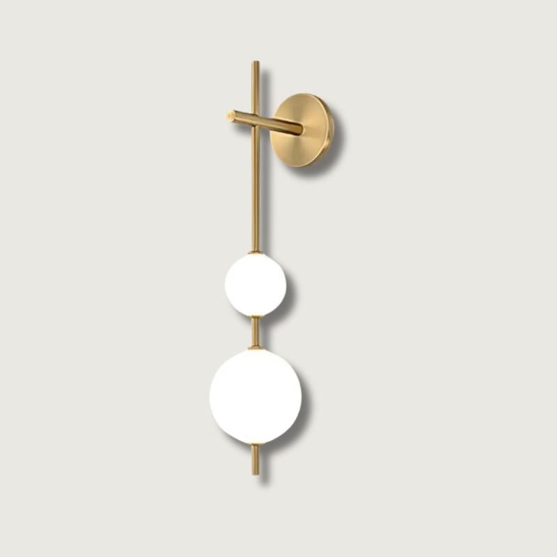 VertaGlow – Artistic Wall Light with Vertical Frame and Globe Design
