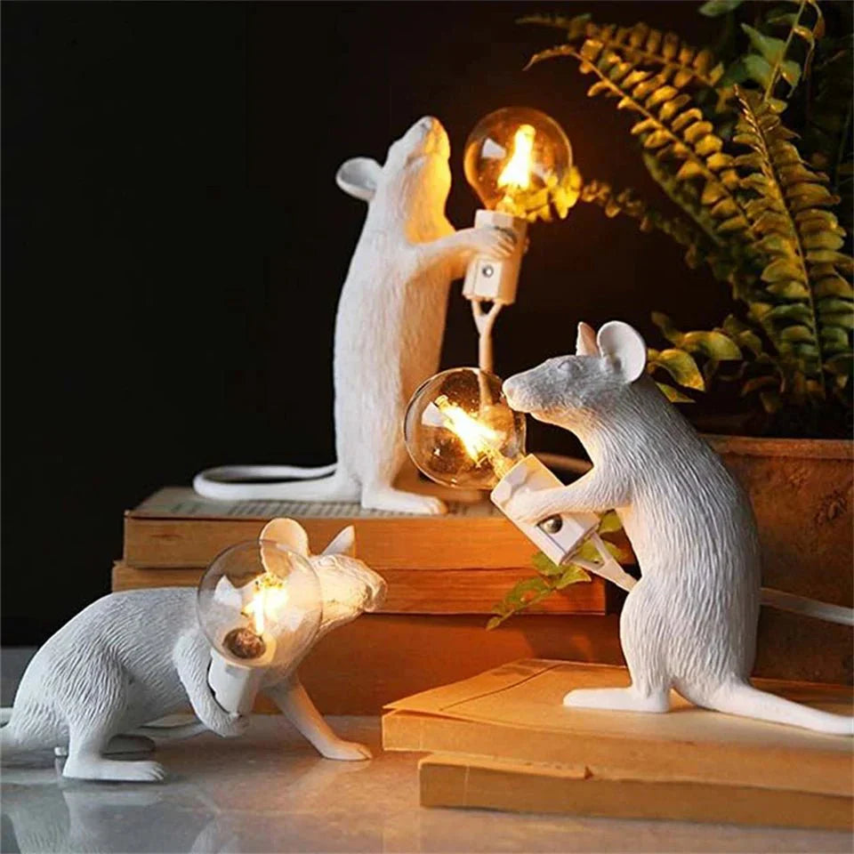 Art Deco Mouse Table Lamp – Quirky LED Light for Modern Décor