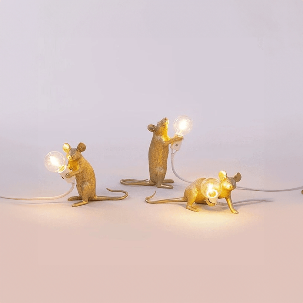 Art Deco Mouse Table Lamp – Quirky LED Light for Modern Décor