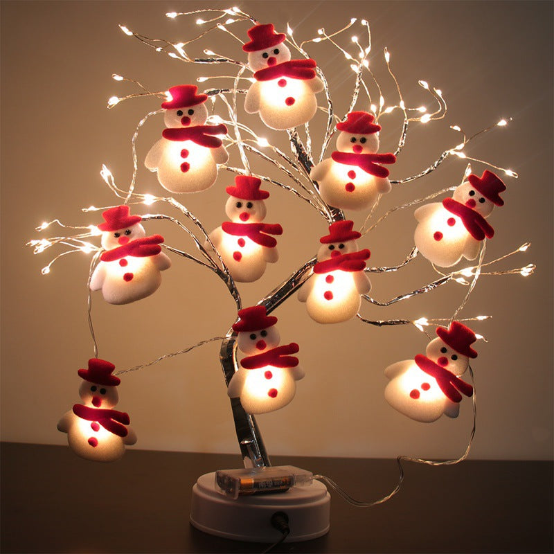 Snowman String Lights – 10 Warm White LED Fairy Lights for Christmas Tree