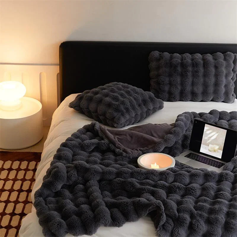 Luxury Rabbit Faux Fur Pillow Cover | Soft Plush Throw Cushion Cover