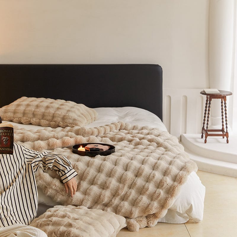 Luxury Rabbit Faux Fur Throw Blanket | Ultra-Soft Plush Blanket
