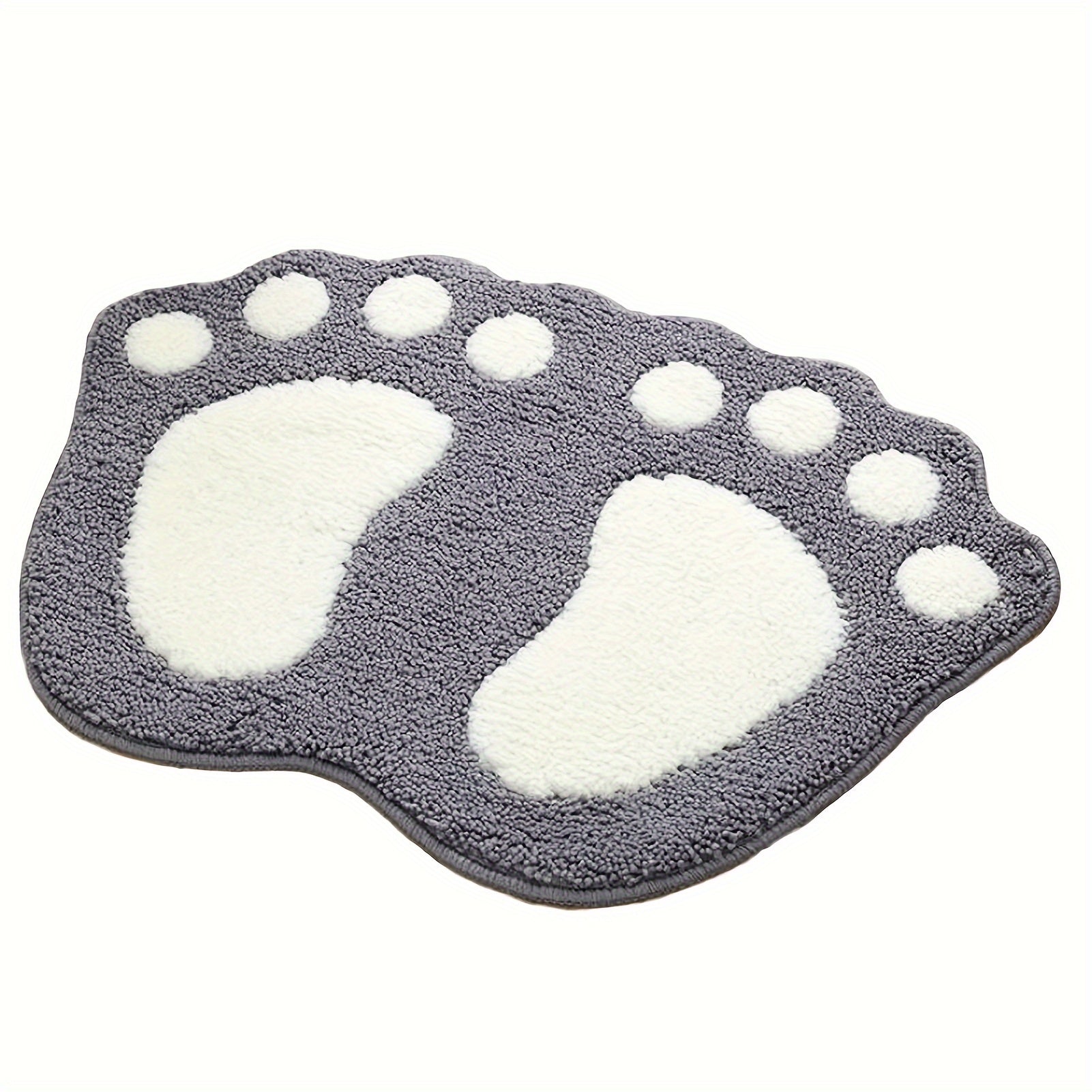 Foot-Shaped Bath Mat – Soft Non-Slip Bathroom Rug for Comfort & Safety