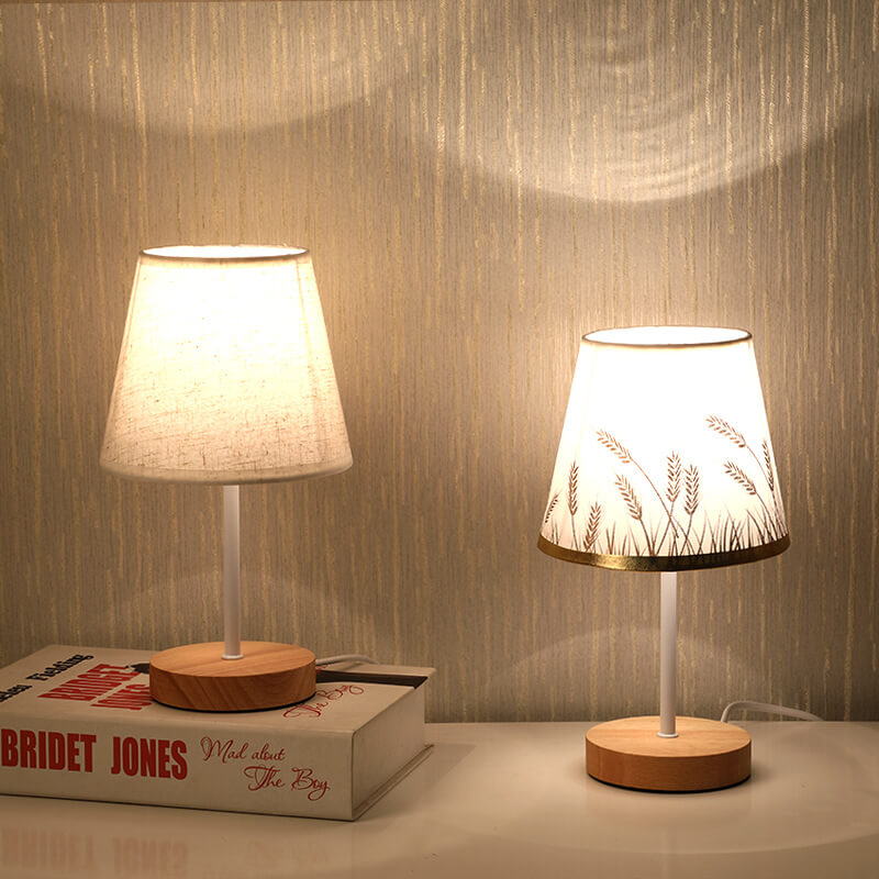 Nordic Vintage Wood LED Table Lamp