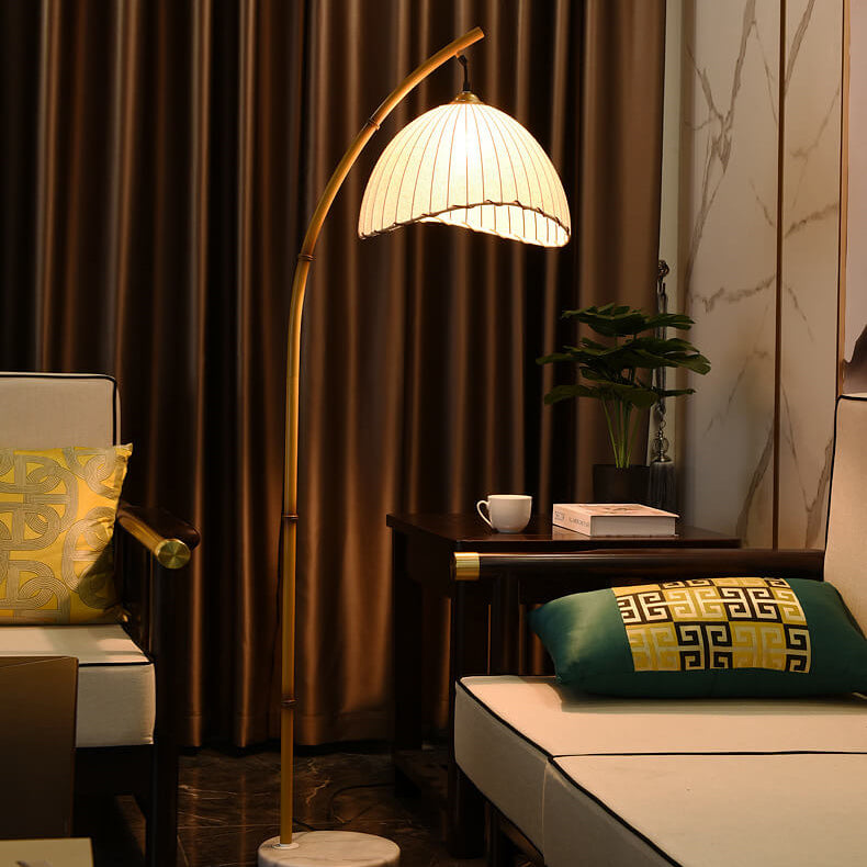 Japanese Bamboo Floor Lamp | Zen-Inspired Retro Standing Lamp for Living Room & Bedroom Décor