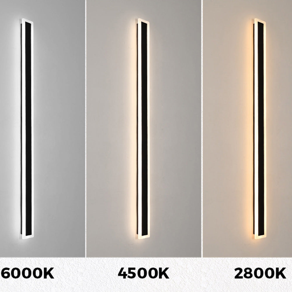 Modern Outdoor LED Wall Light – IP65 Waterproof, Minimalist Black Acrylic Sconce