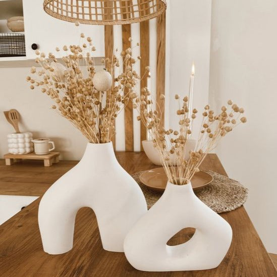 Oblong | Vase 2-Piece Set - Modern Ceramic Decorative Vases
